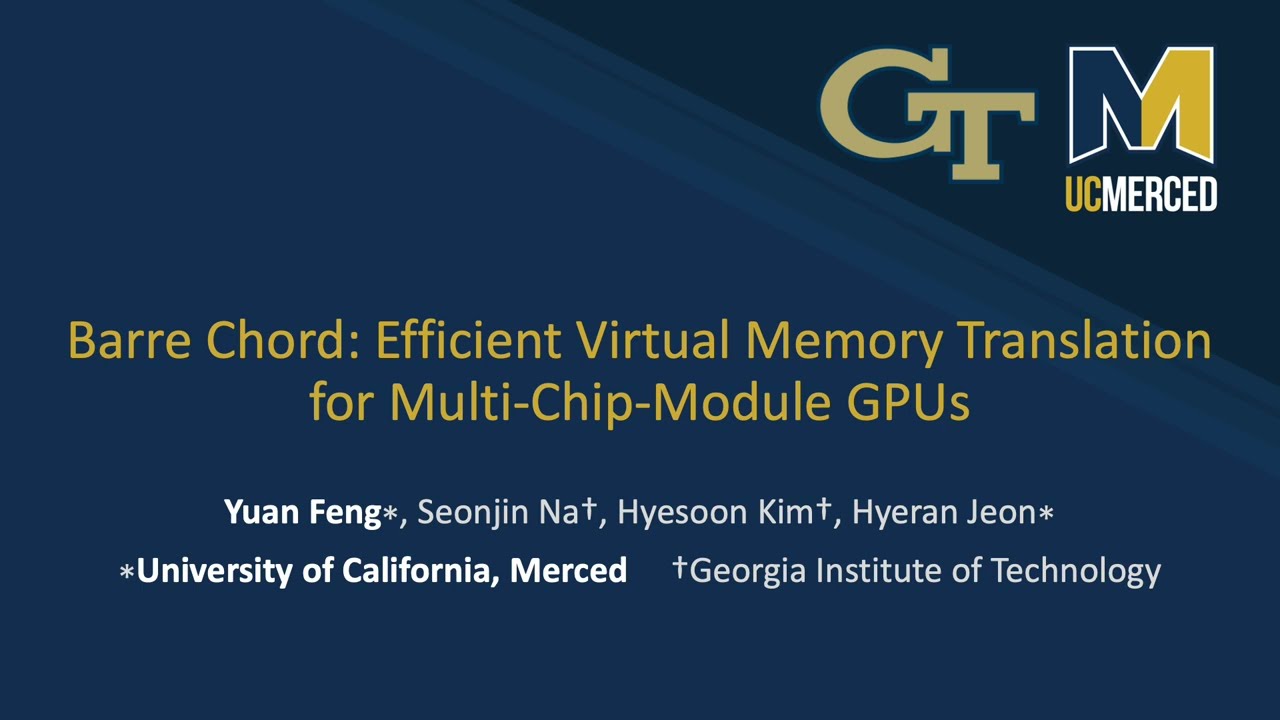 Barre Chord: Efficient Virtual Memory Translationfor Multi-Chip-Module GPUs
