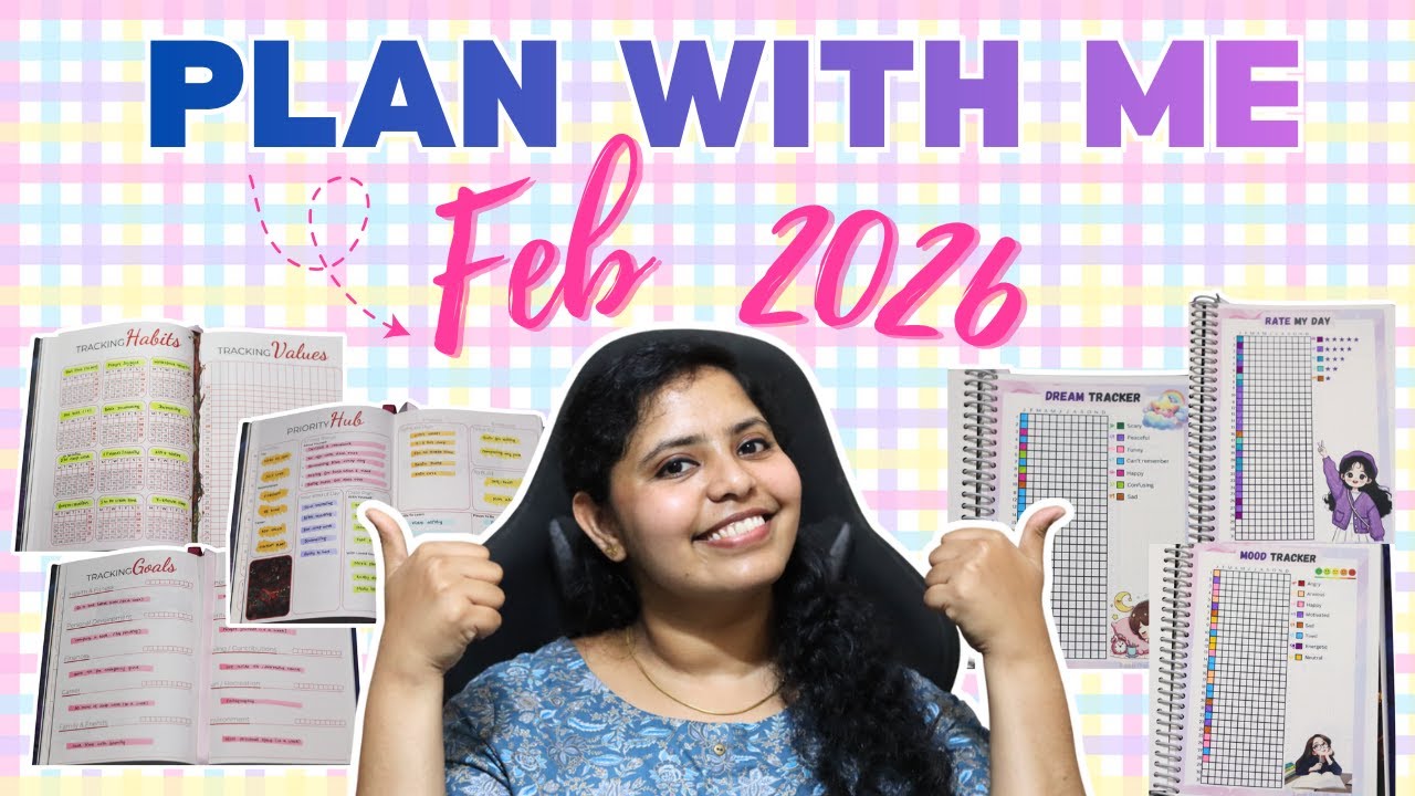 Plan With Me for February 📒✨ | Monthly Goals, Priorities & Habit Tracker Setup | I&rsquo;m Back 💜