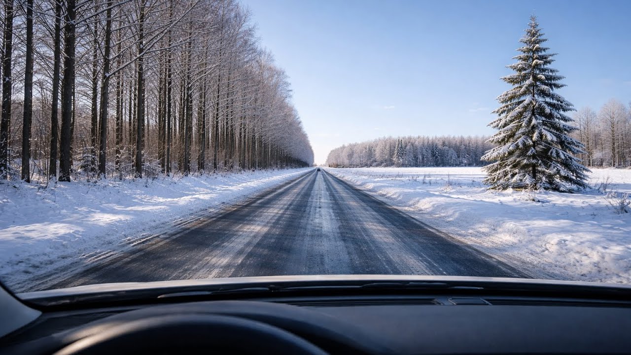 Calm Winter Drive #travel #cardriving #winter #winterdriving #viralvideo 