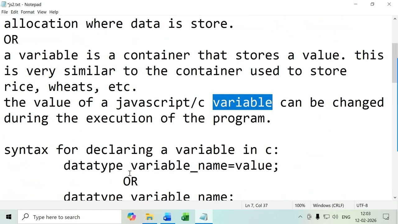 lecture - 3 |  Introduction to Variables or Datatypes in C