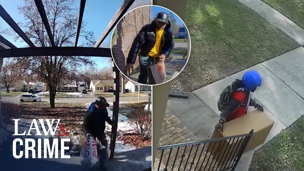 Porch Pirates Caught on Camera Swiping Holiday Packages
