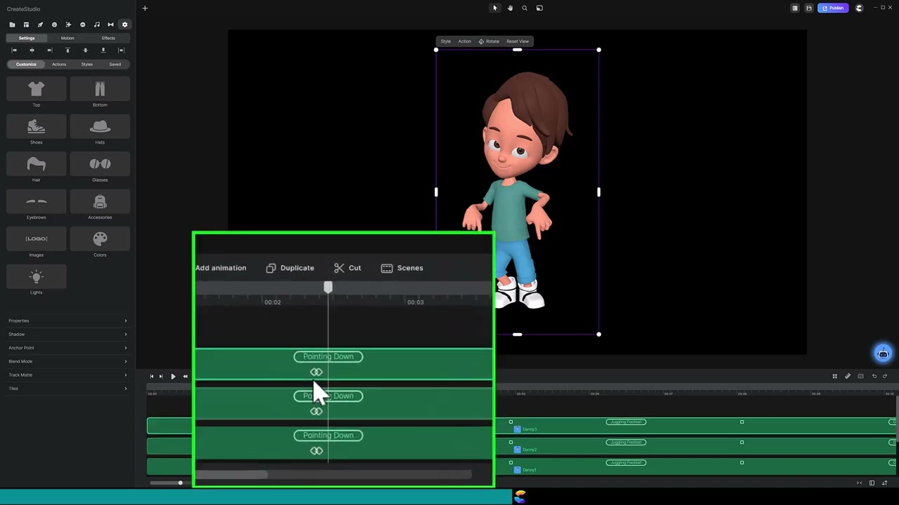Create Studio 4 Tutorial: Seamlessly Change Character Clothing