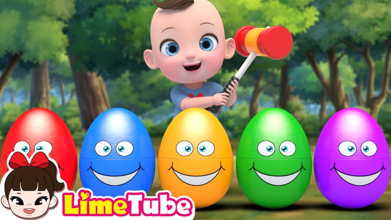 Bunte Eier zerdr&uuml;cken! 🚨 Was steckt wohl darin? | Kinderlieder und Geschichten | LimeTube