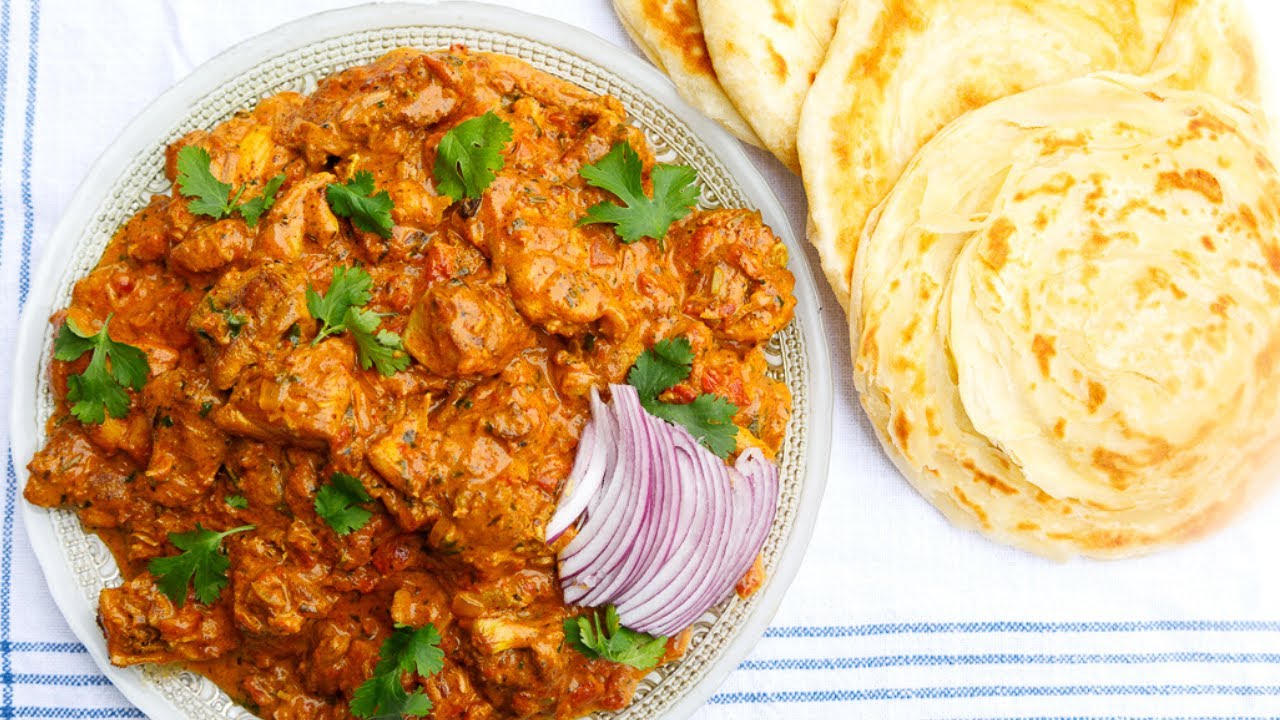 Butter Chicken and Paratha (two ways)