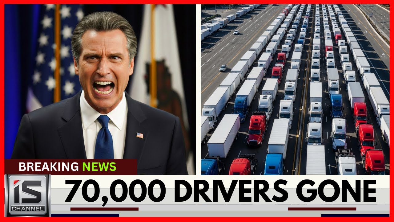 Governor Of California Panic After 70,000 Drivers Flee  Supply Chain Collapse