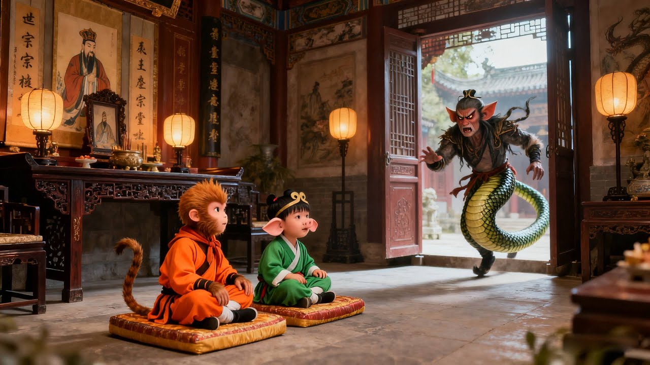 Sun Wukong and Zhu Bajie dressed up as children to defeat the monsters but they didn't expect...