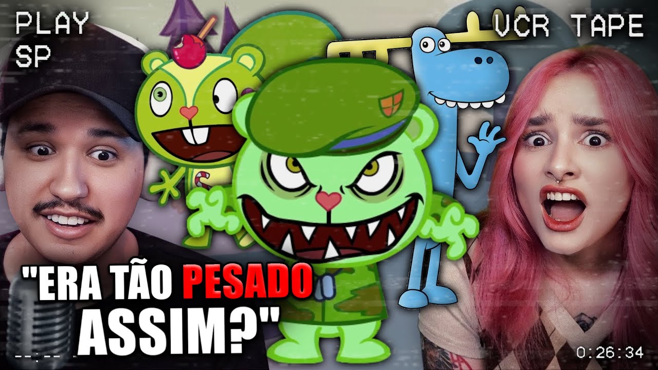 será que está certo? HAPPY TREE FRIENDS: O DESENHO mais PESADO da TV | React Eu Hipe