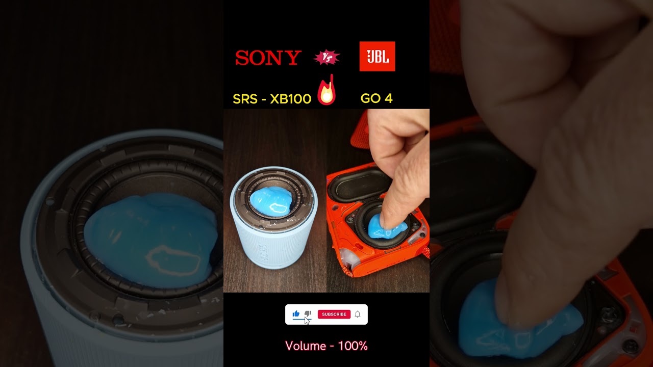 Sony SRS vs JBL Go 4 Sound Test 🔊 Bass BOOSTED with Blue Slime