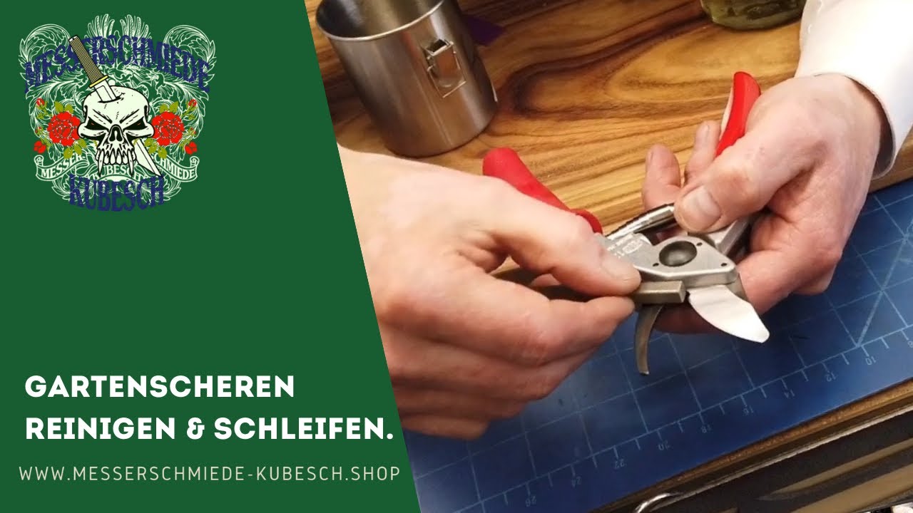 Gartenscheren reinigen und schleifen. So bleiben Gartenscheren scharf, sauber und fit.