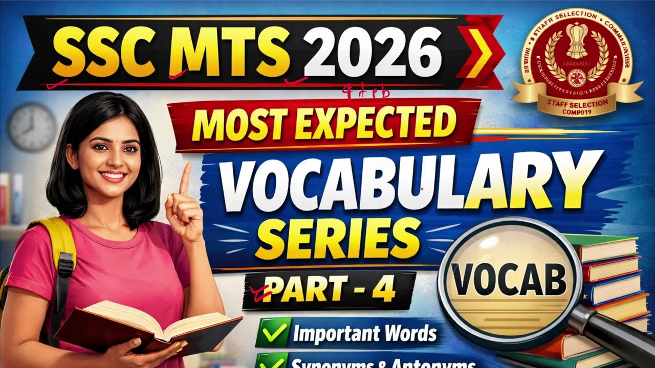 SSC MTS 2026 || VOCABULARY CLESSES || MOST EXPECTED VOCABULARY || #SSCMTS #SSC #MTS2026