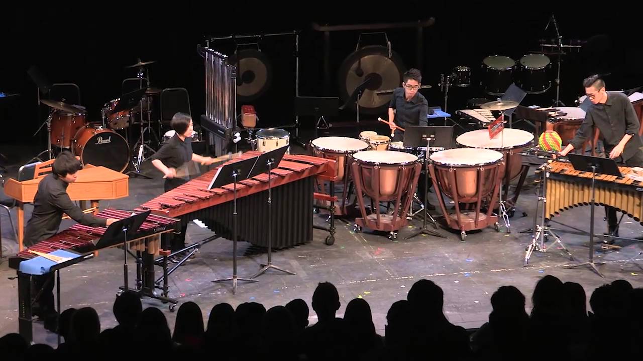 HKBU Percussion Ensemble Annual Concert 2015: 花回廊／風龍 - 山澤洋之