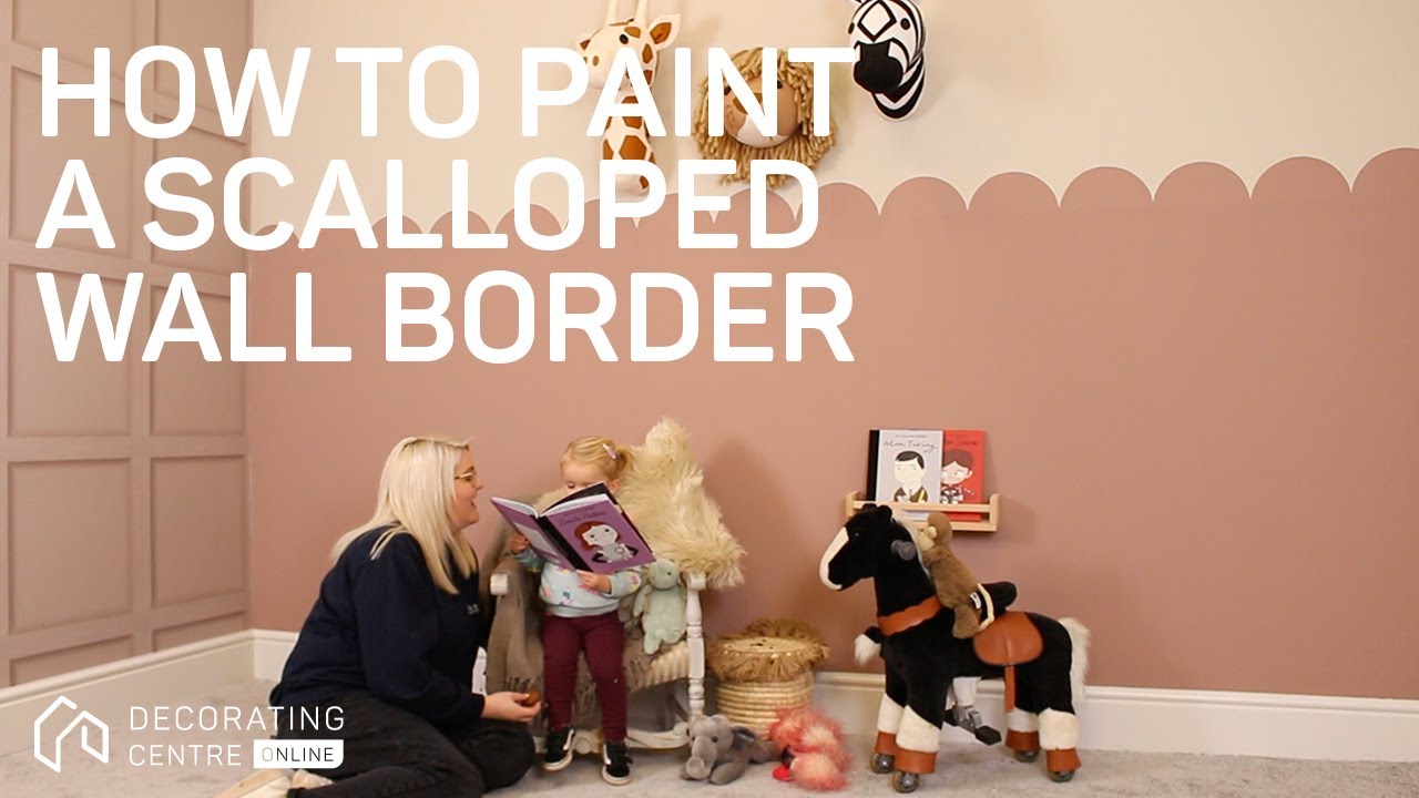 How To Paint A Scalloped Edge Colour Block Border In 4 Simple Steps!