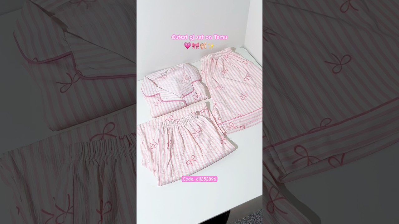 Cute pj set!! 💖 #temu #pajamas