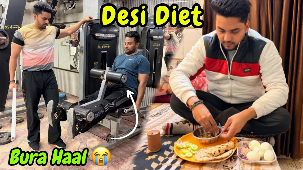 😭Dande k Sath Heavy Legs Workout Or Desi Diet .