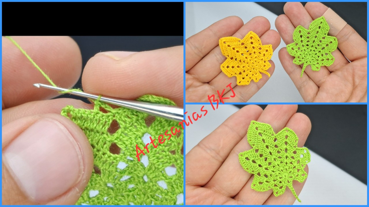 ¡Teje conmigo esta Hoja a Crochet! / DIY Crochet Leaf Tutorial 🍁😍