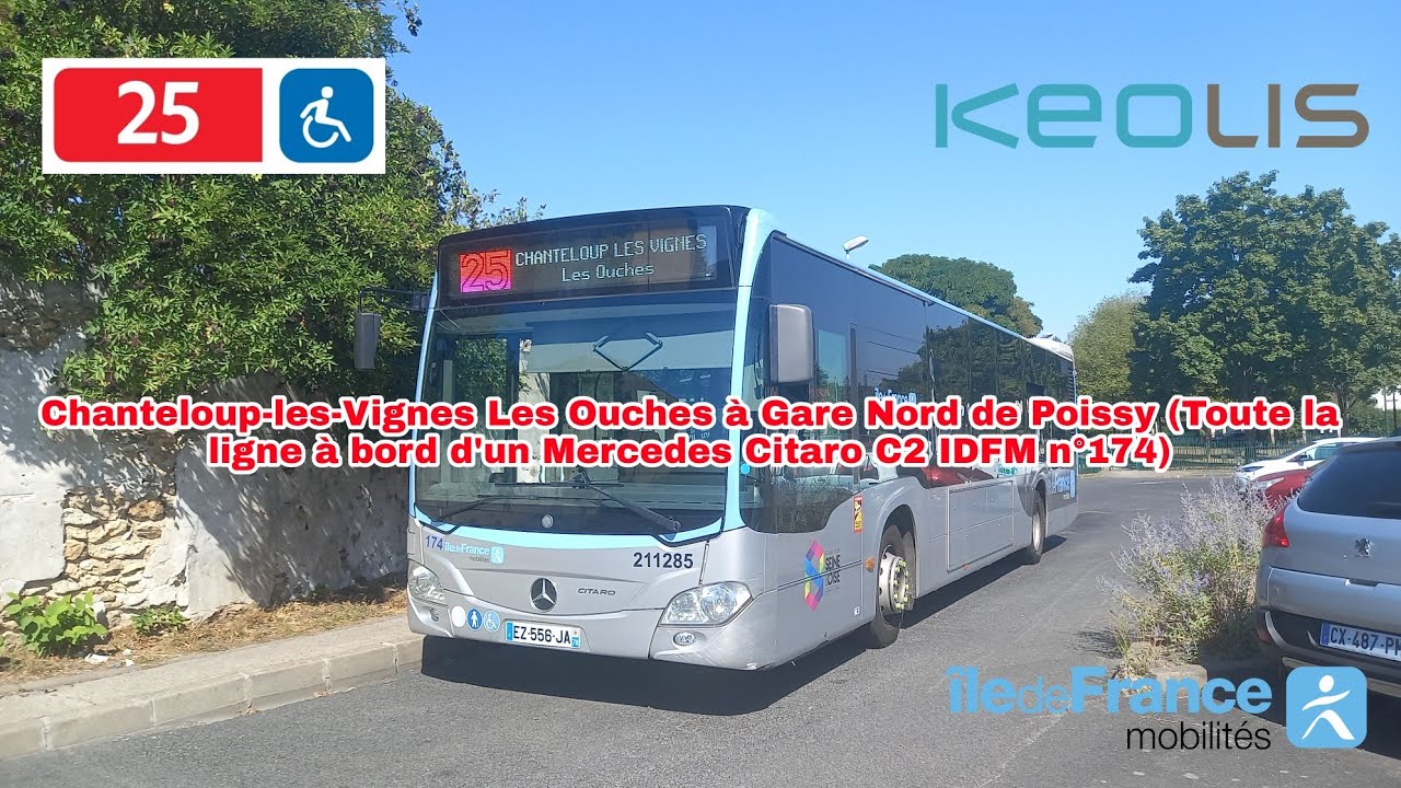 [Ligne 25 KEOLIS Seine Oise Est] Citaro C2 IDFM n°174 - Les Ouches à Gare Nord de Poissy