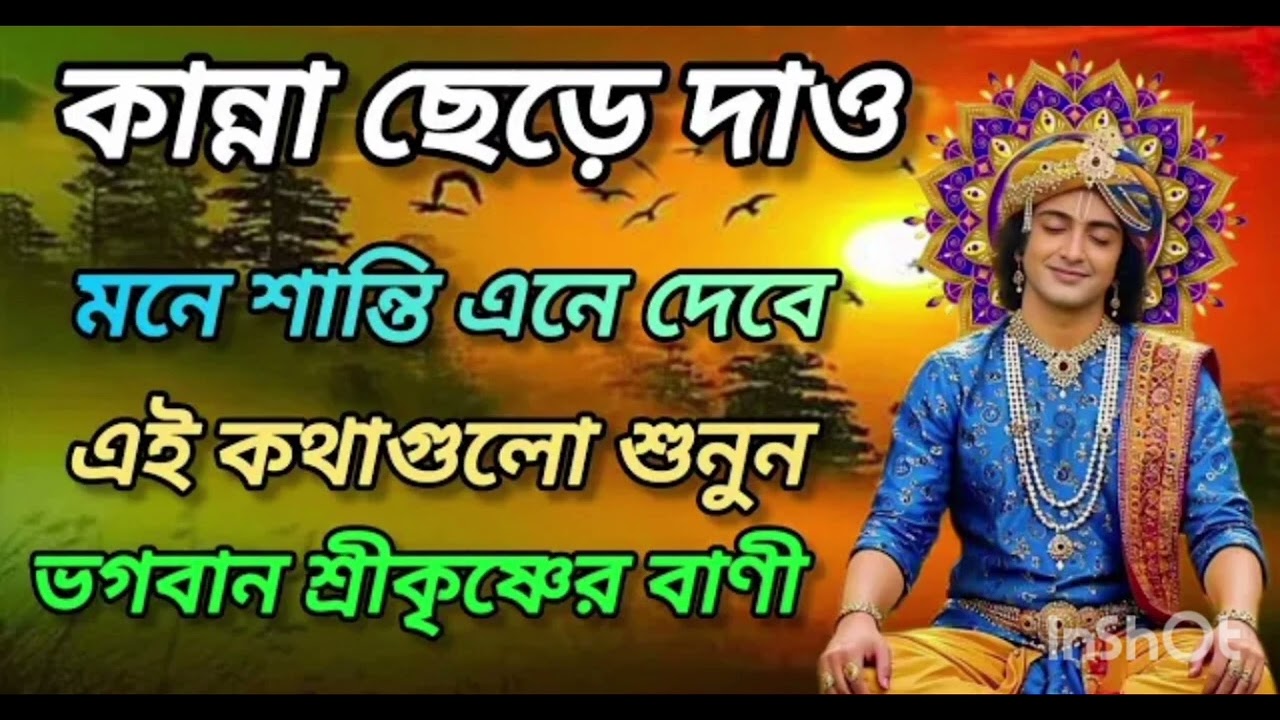 কান্না ছেড়ে দাও মনে শান্তি এনে দেবে এই কথাগুলি শুনুন 🙏 ভগবান শ্রীকৃষ্ণের বাণী আপনার জীবন ধন্য হয়ে 