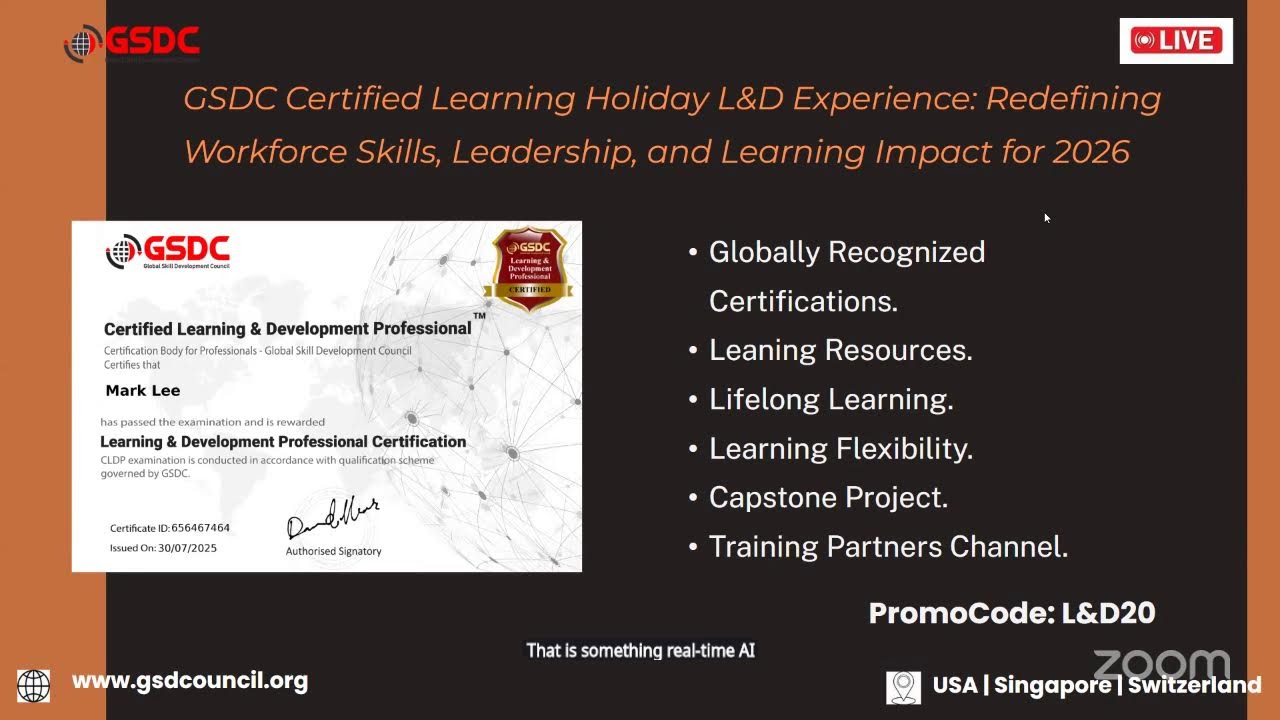 GSDC Certified L&D Experience: Shaping Skills, Leadership & Impact in 2026