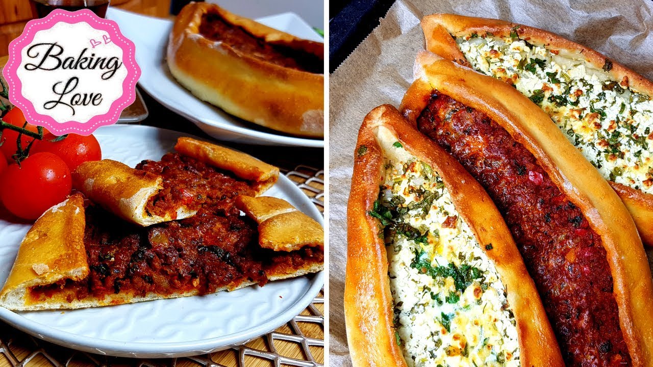 Die besten Pide mit Hackfleisch oder Schafskäse-Füllung I Ramadan I Türkische Pide