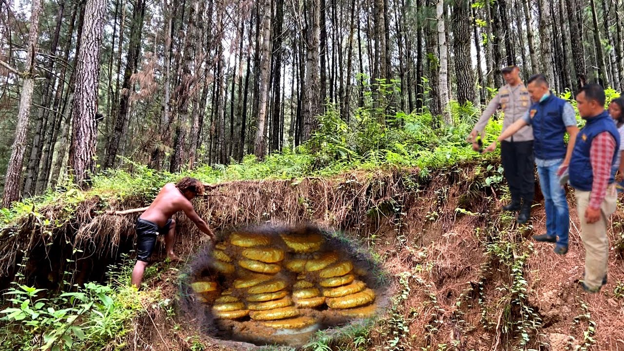 HEBOH,,PENEMUAN TUMPUKAN HARTA KARUN EMAS~PRIA INI MENEMUKAN EMAS DI TEBING BUKIT