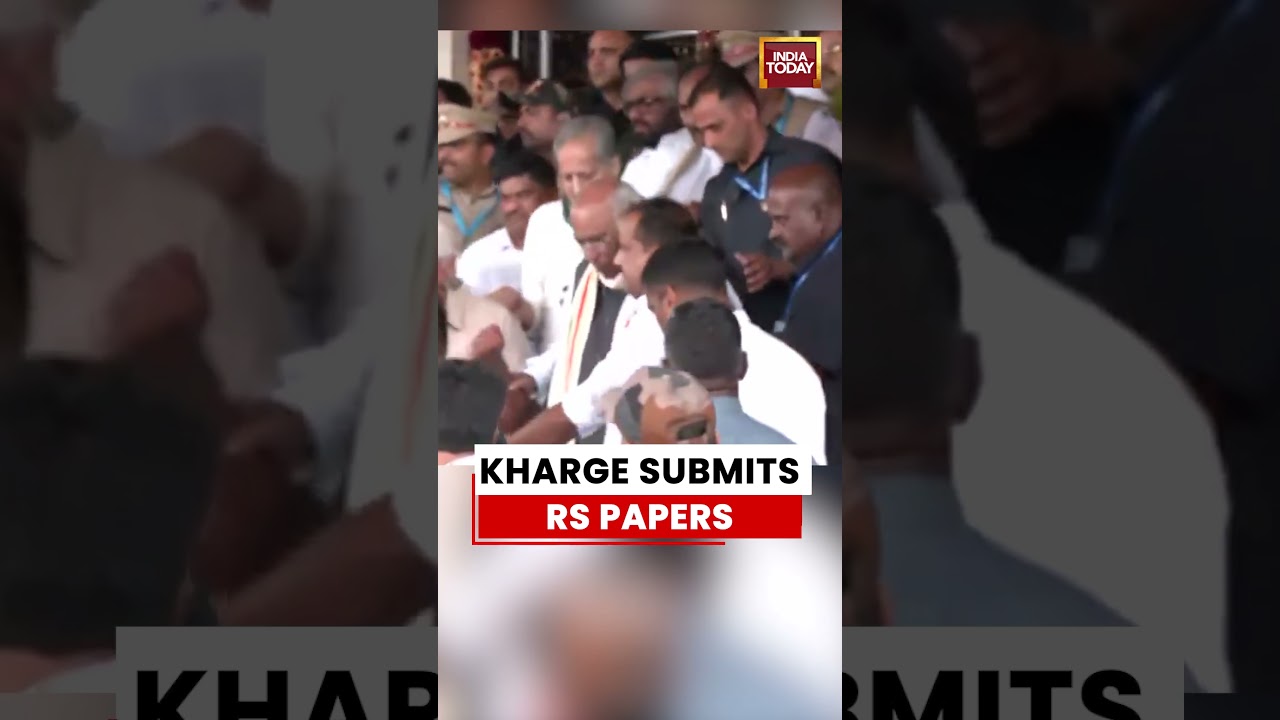 Kharge Submits Rajya Sabha Nomination Papers in Delhi Ahead of RS Elections #congress #rajyasabha