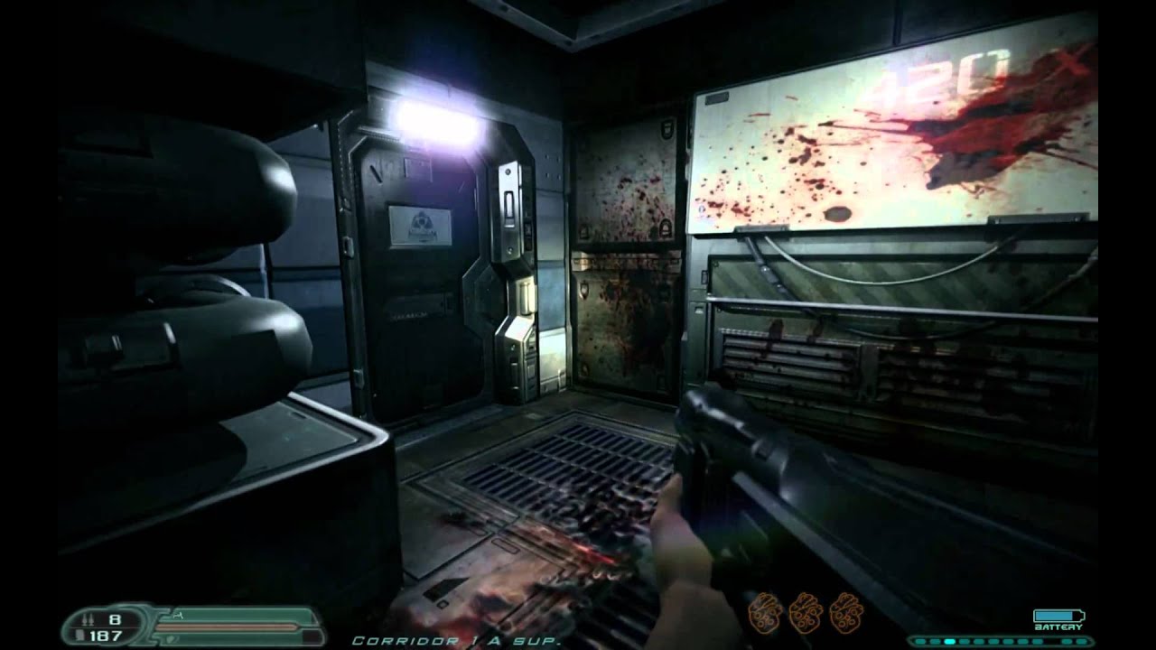 Doom 3 Resurrection of Evil (with Sikkmod) - PC - Fun gameplay sequence