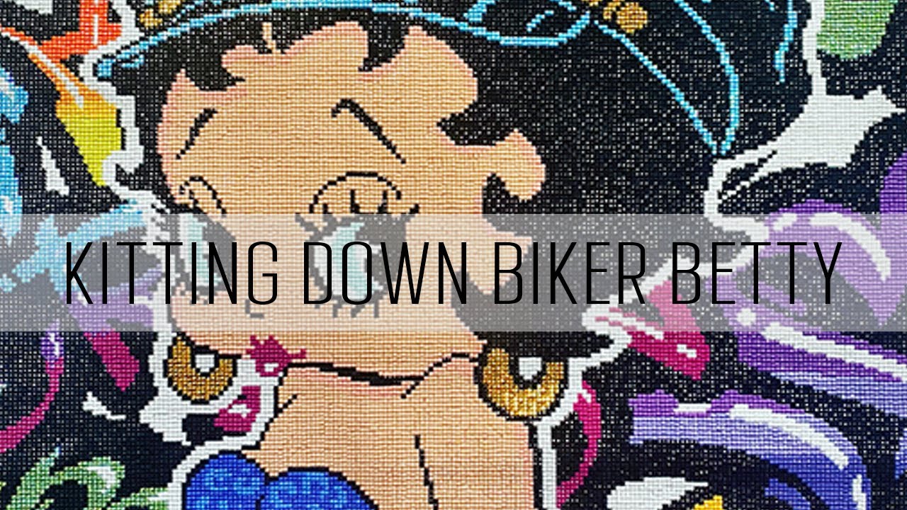 Review & Kitting Down Biker Betty from Diamond Art Club