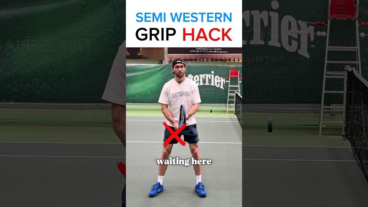 Forehand Grip Hack: Semi-Western Fix. #tennis #tennisforehand #forehand #tennistips