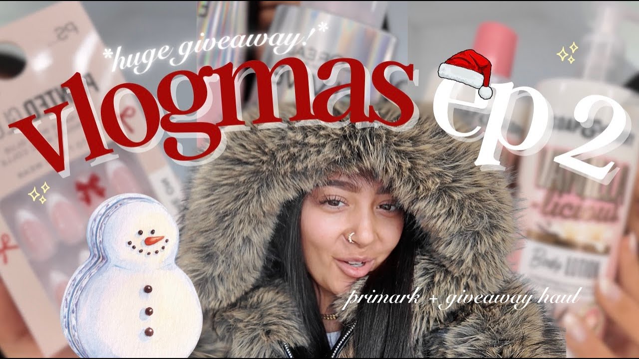 ОГРОМНЫЙ рождественский розыгрыш + распаковка Primark | 𝒗𝒍𝒐𝒈𝒎𝒂𝒔 🪵🕯️🥛🦌