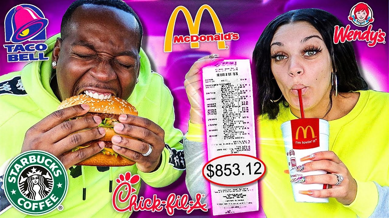 Letting The Person In Front of Us DECIDE What We Eat for 24 HOURS! (Impossible Food Challenge)