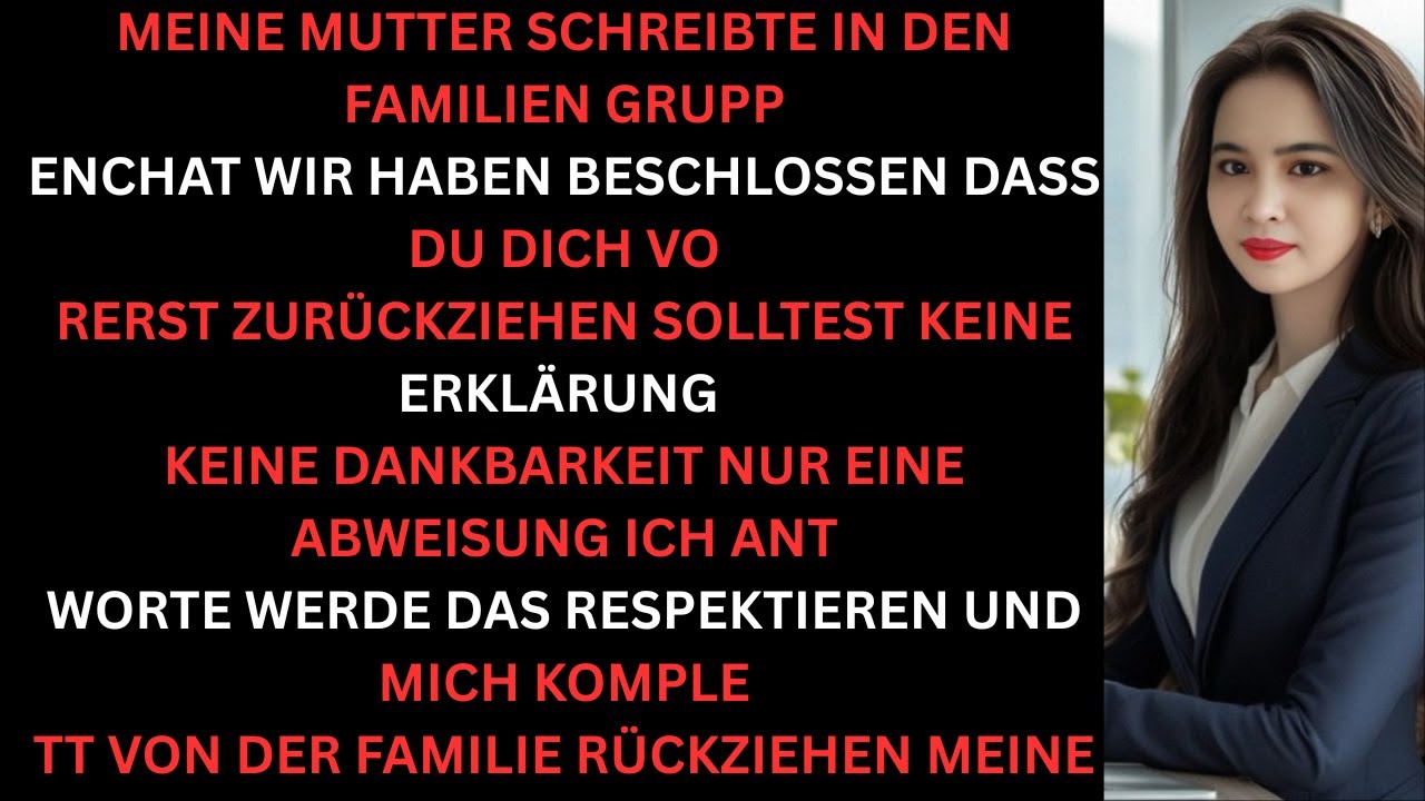 Meine Mutter schrieb im Familienchat Tritt zurück Also schloss ich alles ab
