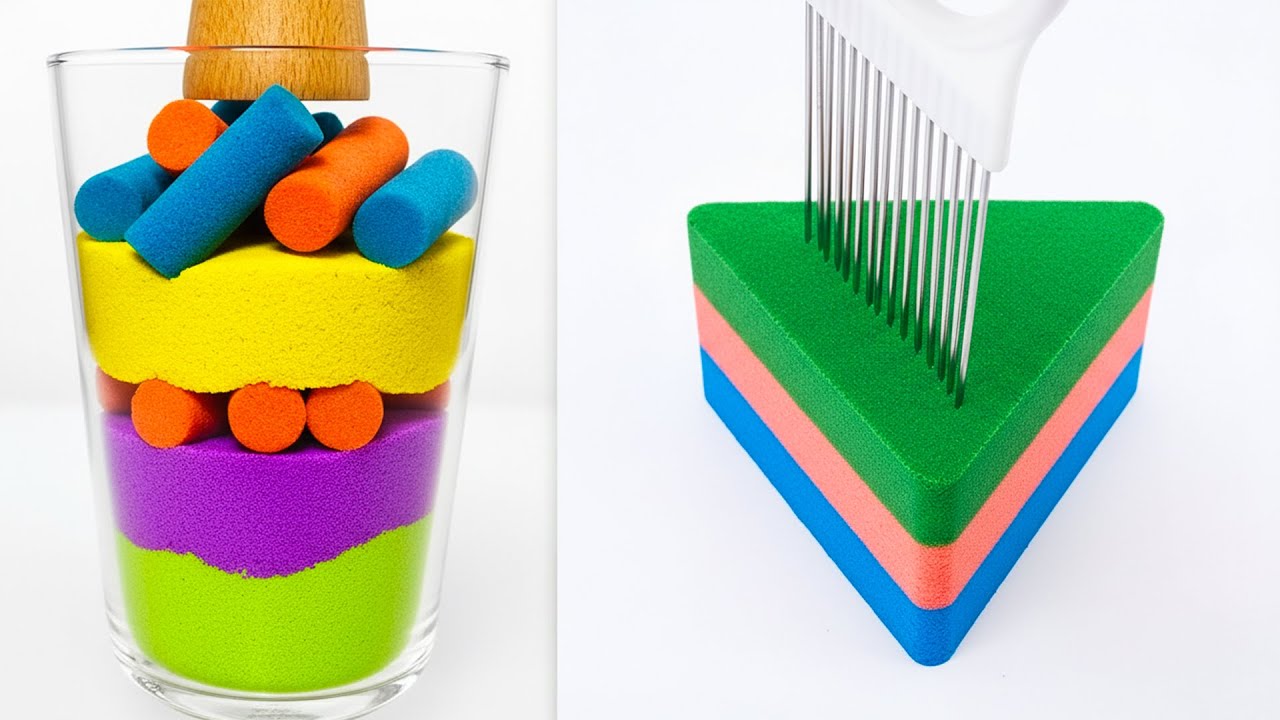 Best of 2026 Very Satisfying Kinetic Sand ASMR | Rainbow Slice & Heart Drop (Compilation #20)