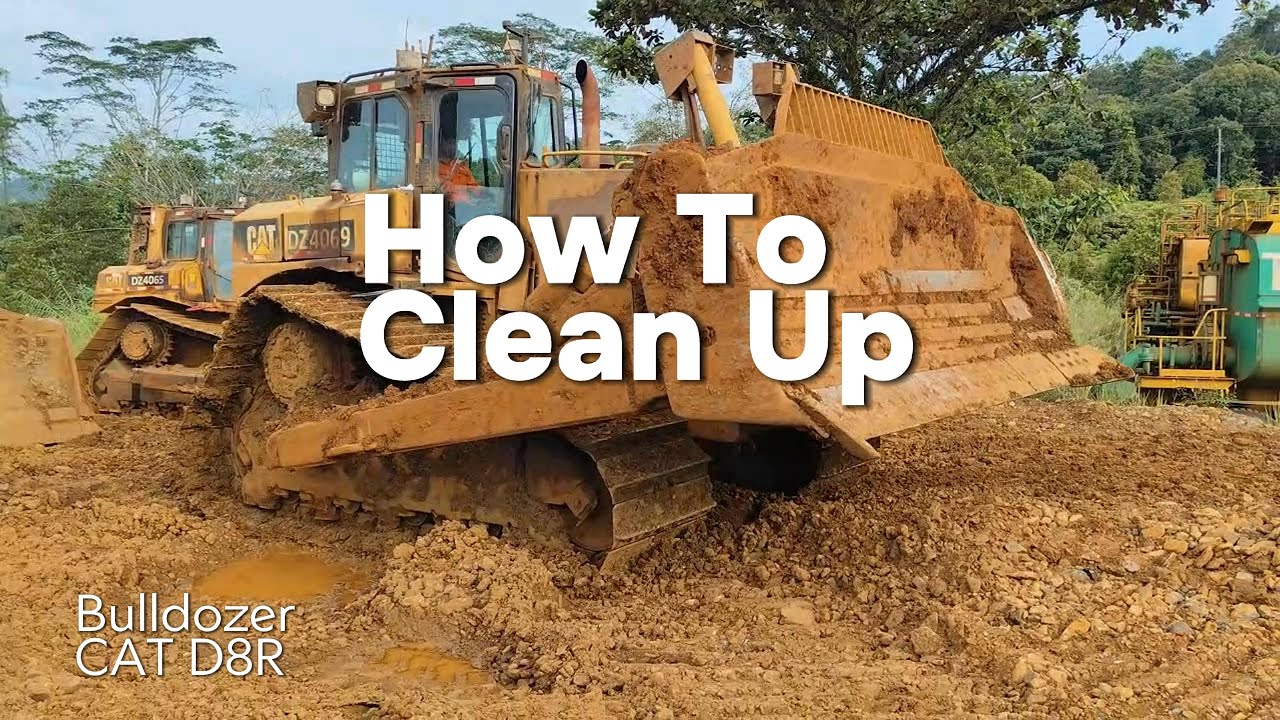 Как мыть бульдозер CAT D8R Тяжелое оборудование
