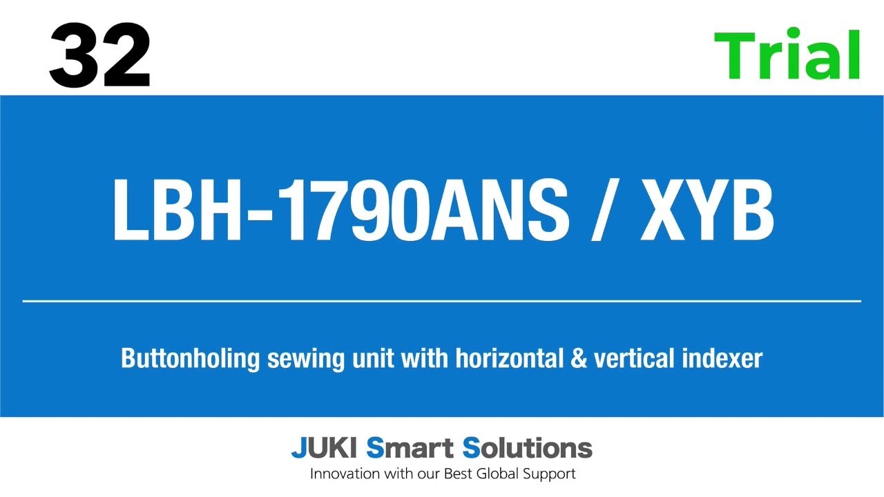 JUKI LBH-1790ANS/XYB Buttonholing Sewing Unit with Horizontal & Vertical Indexer