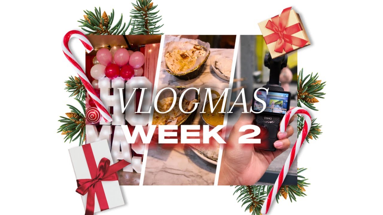 VLOGMAS WEEK 2| Christmas Party| Trying New Foods & More!