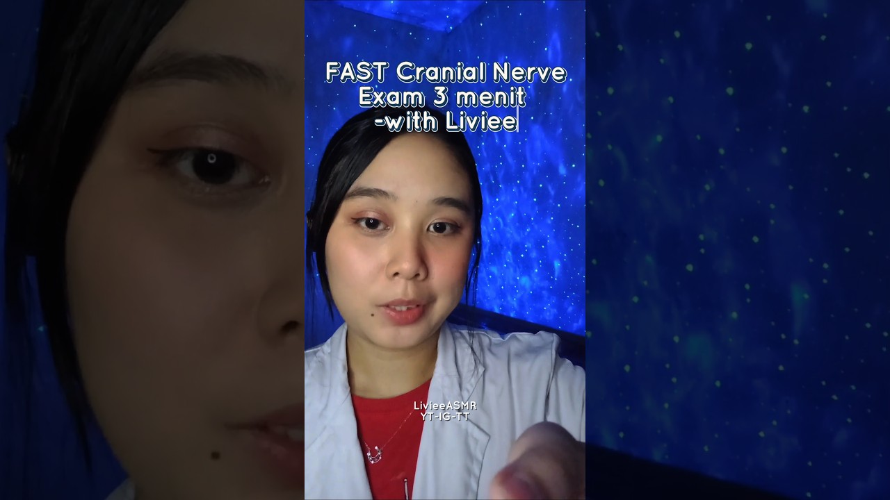 ASMR Cranial Nerve Exam for 3 Mins - Focus Tests - Light tests - Eye Check ✨💙👩&zwj;⚕ #asmr #exam