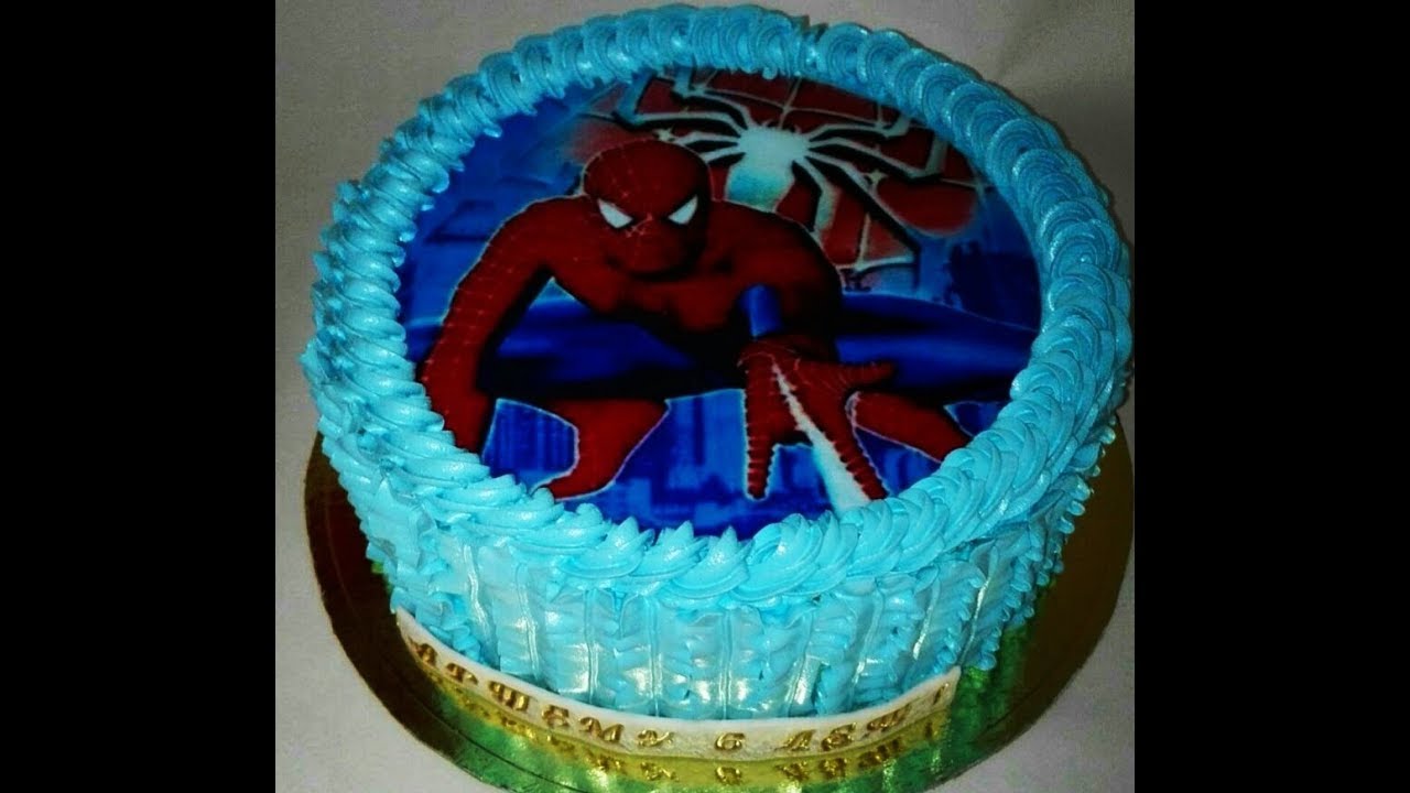 КРЕМОВЫЙ ТОРТ ЧЕЛОВЕК ПАУК