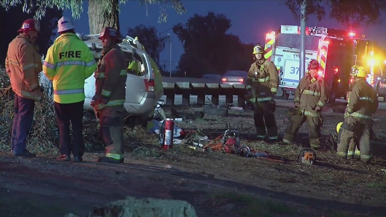 Five dead after solo vehicle collision on Highway 99