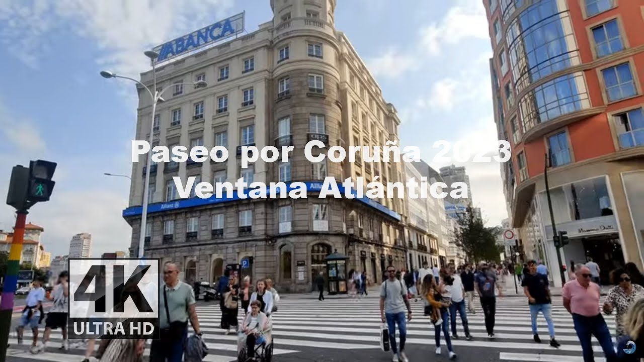 Coru&ntilde;a ciudad en verano. Turismo Galicia 4k.