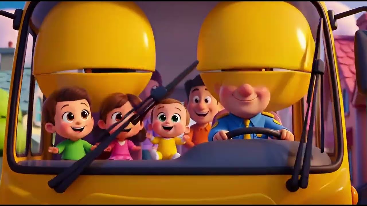 Wheels on the Bus Nursery Rhymes for kids1080p