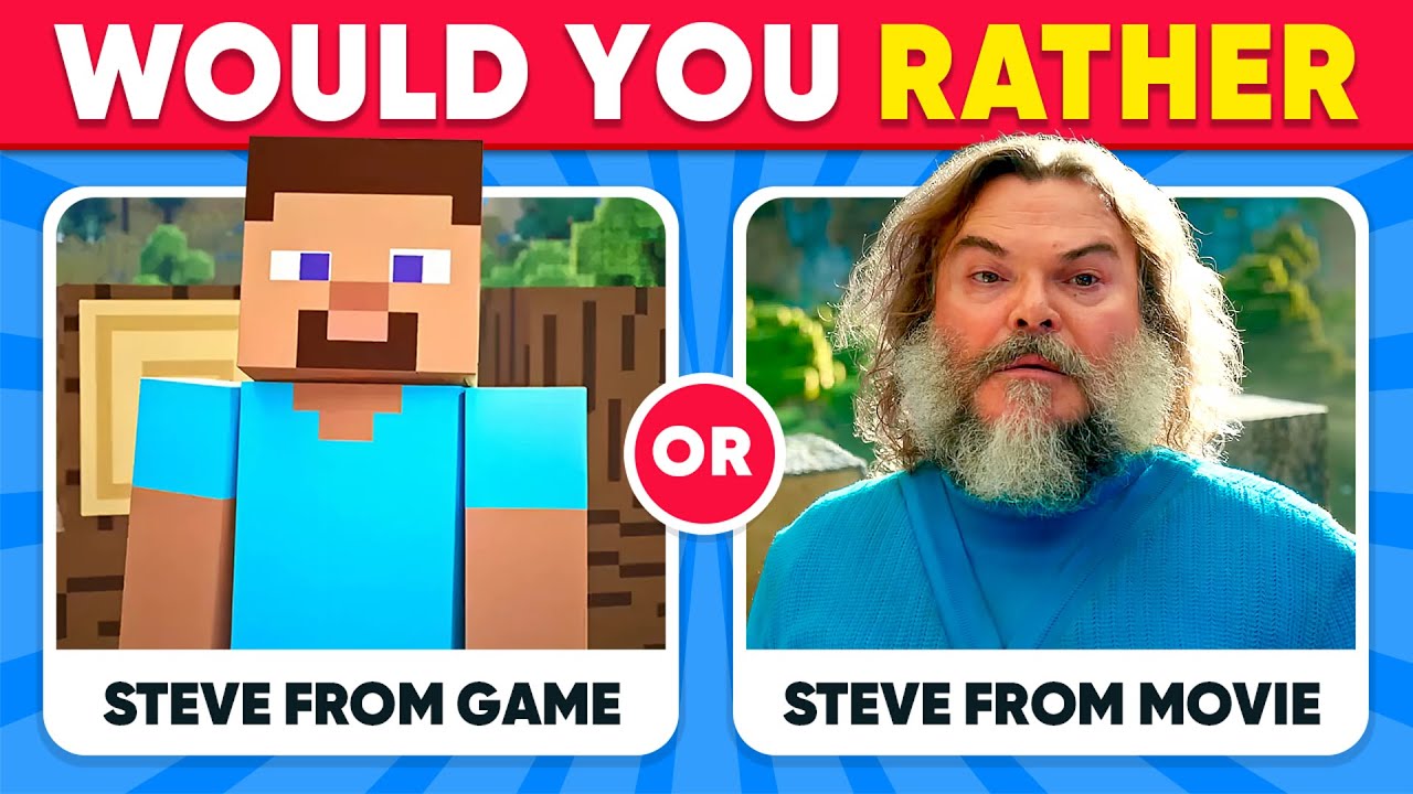 Would You Rather..? Minecraft Movie 2025 🧟🐔🎬 Minecraft Movie Quiz ~ Steve, Garbage Man