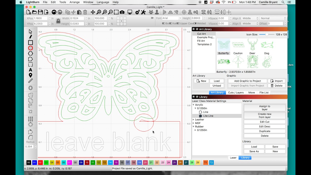 How to use the Offset tool in Lightburn