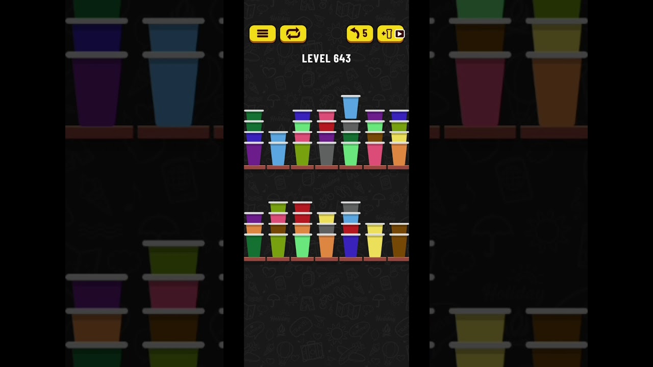 Cup sort puzzle level 643