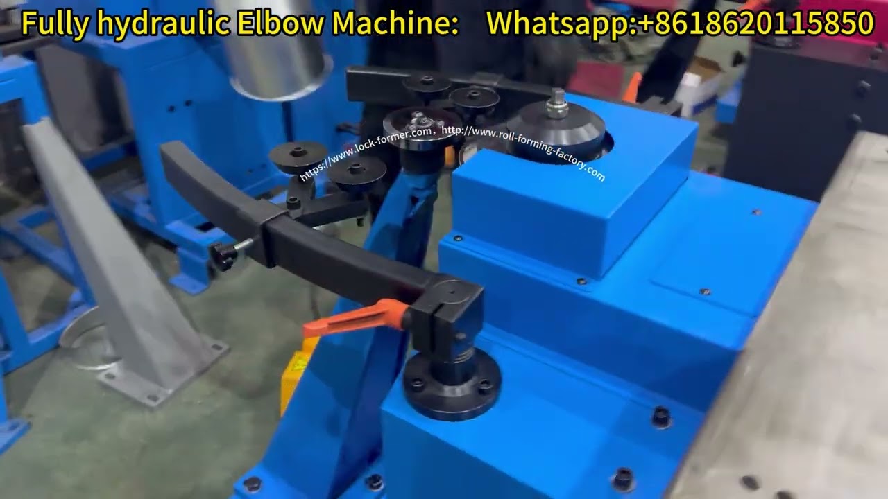 Fully hydraulic elbow machine,Spiral Gore Elbow Automatic Elbow Machine #elbowmachine#hvac #airduct