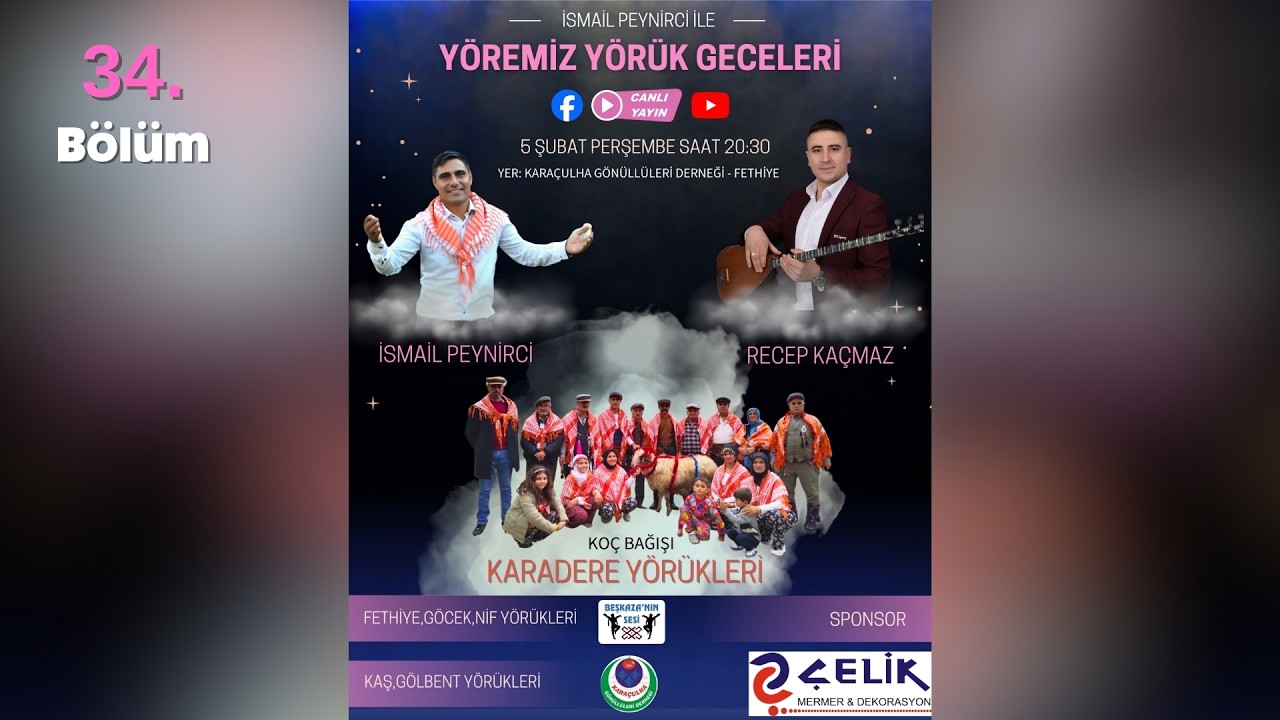 İsmail Peynirci ile Yöremiz Yörük Geceleri 34.Bölüm | Recep Kaçmaz