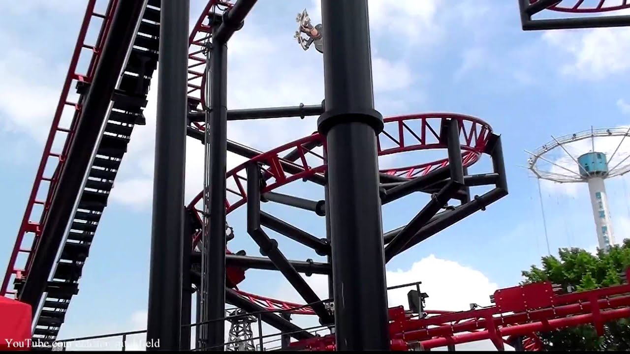 Pandemonium (Off-ride HD) Six Flags Over Texas