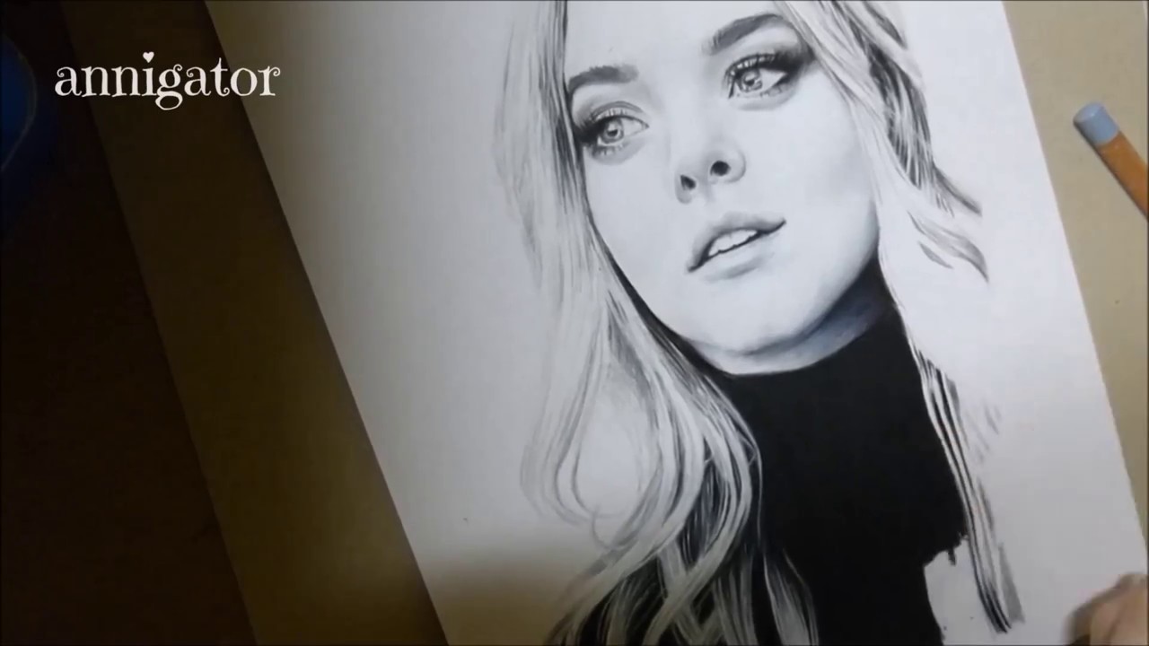 Sasha Pieterse (PrettyLittleLiars) Timelapse Drawing