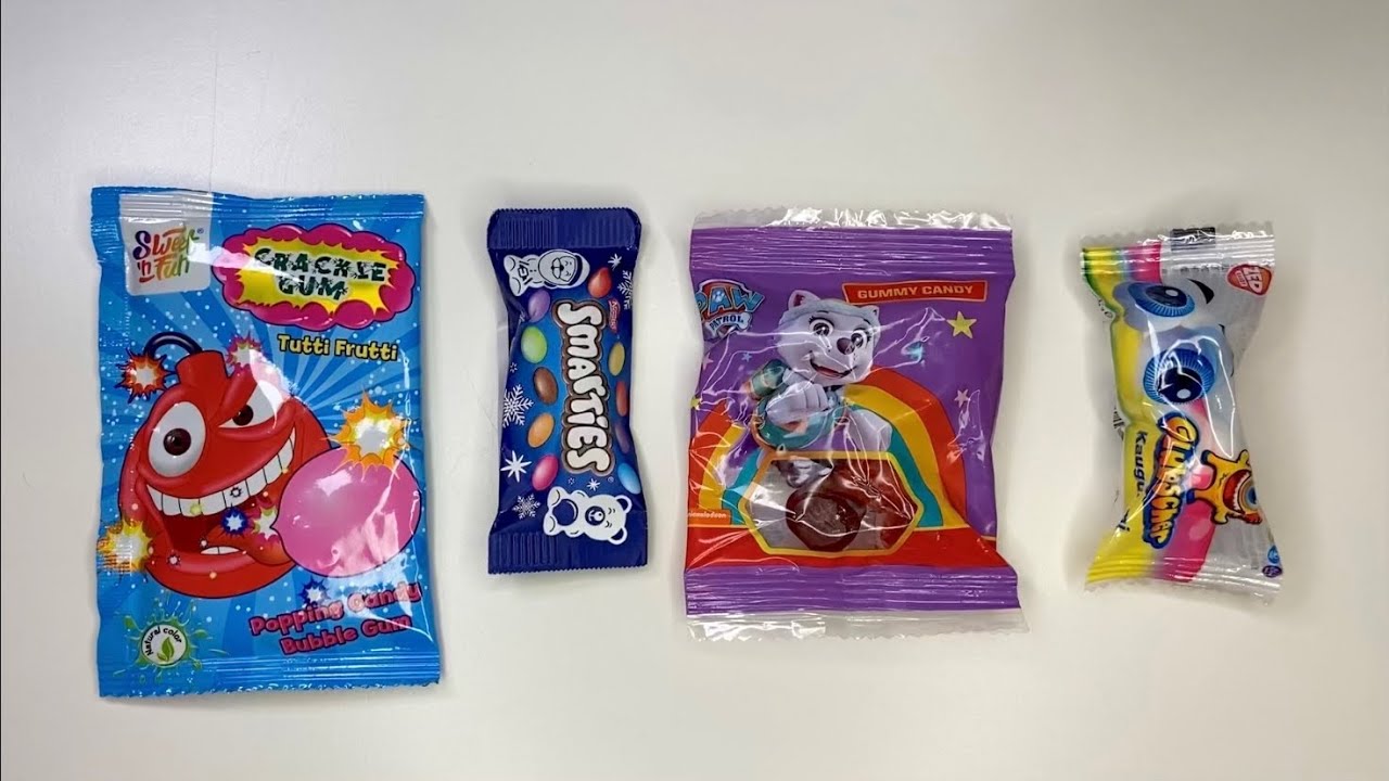 ASMR Candy opening &bull; Candy unboxing &bull; Lollipop unwrapping &bull; Popping candy &bull; Smartes &bull; Paw patrol
