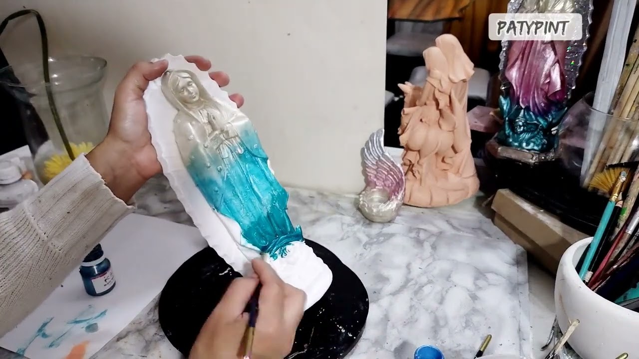 Increíble Tecnica fácil y rápida ( virgen en yeso)