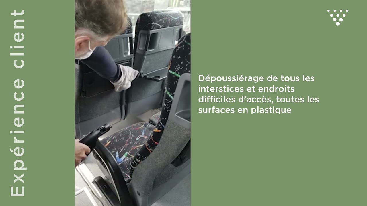 Vapodil Experience Client - Nettoyage intérieur d'un autocar